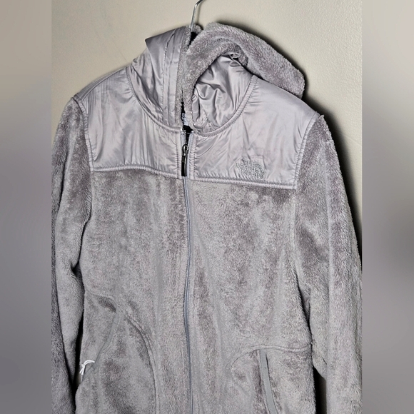 Women's The North Face Gray Osito Hooded Gorpcore Fleece Jacket, Medium - Picture 2 of 5